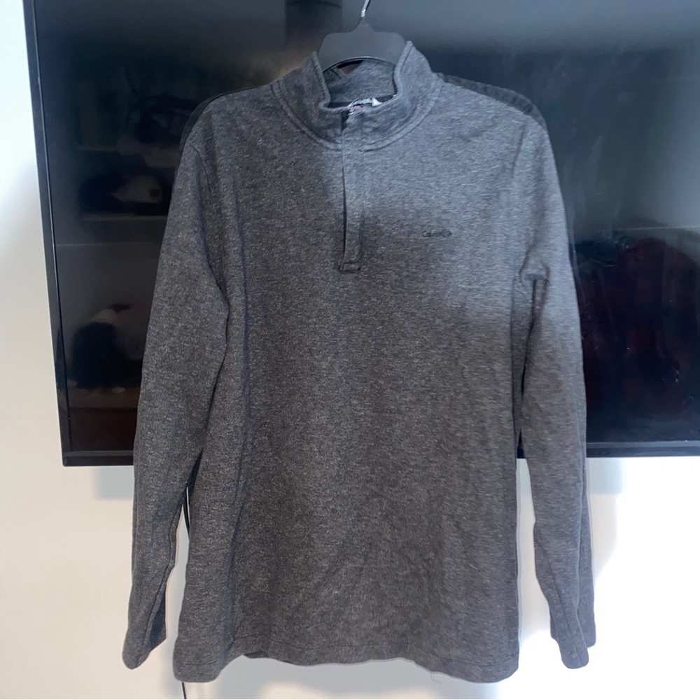 Gray Quarter-Zip Pullover